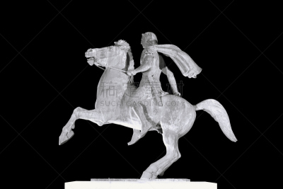 塞萨洛尼基,希腊,alexander the great,雕像,纪念碑,艺术,水平画幅,夜晚,非凡的,黑色背景