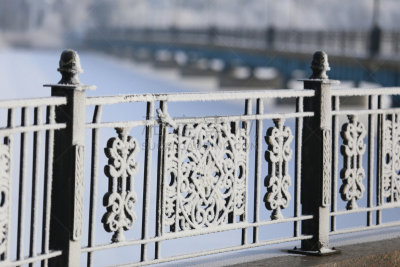 雪,篱笆,廊桥,寒冷,环境,霜,天气,公园,建筑业,大风雪