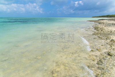 海滩,竹富岛,冲绳县,风景,留白,休闲活动,沙子,平视角,竹富町,夏天