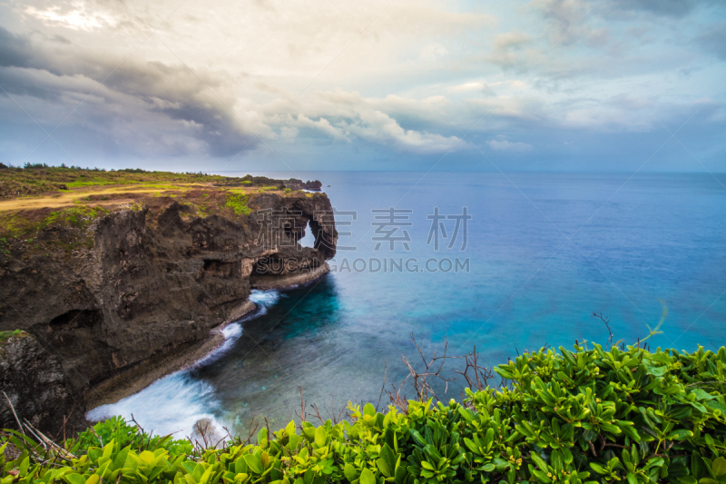 日本,斗篷,冲绳县,自然,水,天空,悬崖,水平画幅,地形,无人