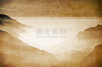 山,褐色,古董,水平画幅,纹理效果,风化的,19世纪风格,无人,古老的,古典式