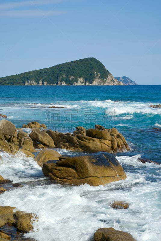 海浪,石头,岛,小的,自然美,海岸线,波浪,礁石,自然荒野区,岩石