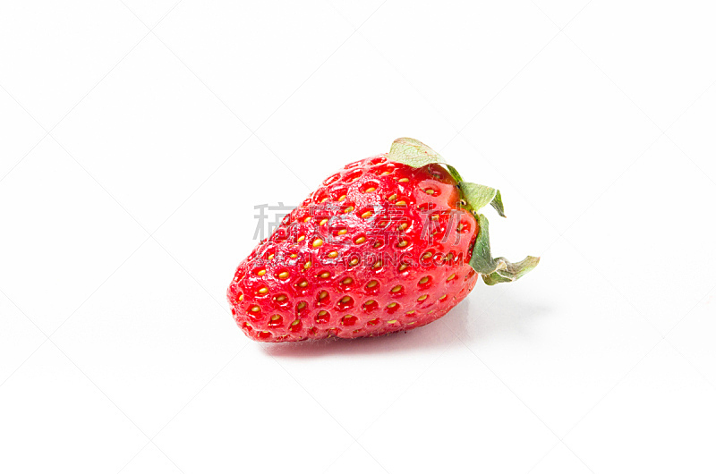 草莓,白色背景,在上面,水平画幅,水果,无人,有机食品,维生素,熟的,特写