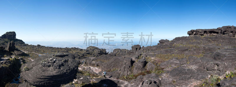 罗赖马山,火山,陆地,平顶山,canaima,委内瑞拉,南美,水,天空,水平画幅