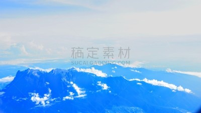 京那峇鲁山,航拍视角,平衡折角灯,窗户,飞机,云,著名景点,夏天,户外,天空