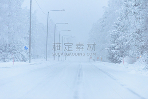 芬兰,季节,冬天,路,大雪,有包装的,多云,数字,环境,霜