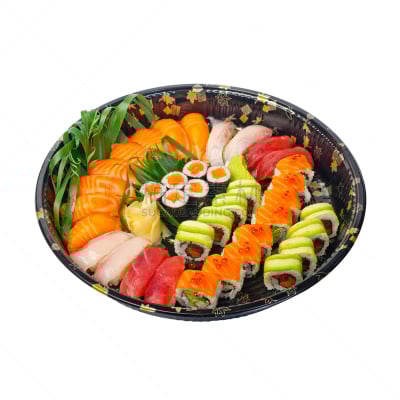 寿司,快餐店,塑胶,餐盘,散寿司,inside out寿司卷,太卷,芥末酱,紫菜,生鱼片寿司