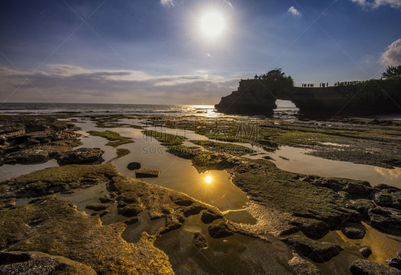 岩石,巴厘岛,登巴沙,水,天空,水平画幅,无人,户外,海洋,2015年