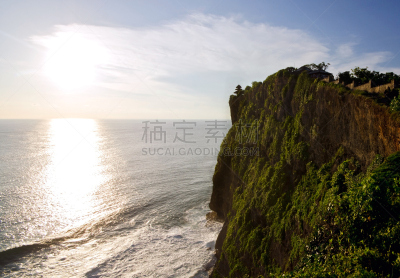 乌鲁瓦度,悬崖,寺庙,在上面,凯克火舞,水,天空,美,灵性,水平画幅