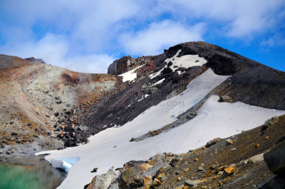 水,水平画幅,雪,无人,火山地形,岩层,户外,云景,山脊,冬天