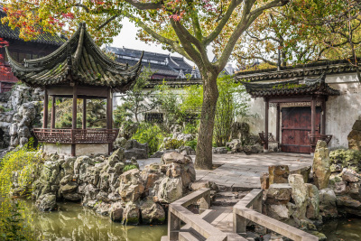 豫园,上海,中国,自然,古代文明,旅游目的地,水平画幅,建筑,无人,古老的