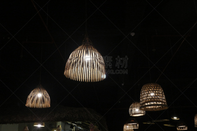 竹子,灯开关,美,褐色,艺术,灯笼,水平画幅,形状,夜晚,无人