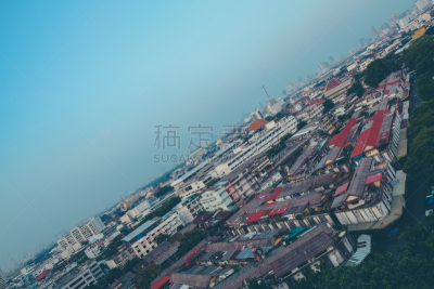 天空,水平画幅,泰国,都市风景,曼谷,背景,金色,分界线,山,泰国人