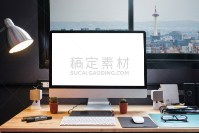 办公室,山,计算机,显示器,水笔,图表设计师,运动茄克,药丸,自然美,日落