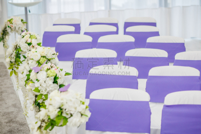 婚礼客人,椅子,婚礼,新婚夫妇,花束,白色,婚姻,餐巾,晚餐,绿色