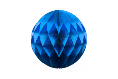 蓝色,蜂窝,分离着色,纸球,白色背景,球,式样,灯笼,水平画幅,形状