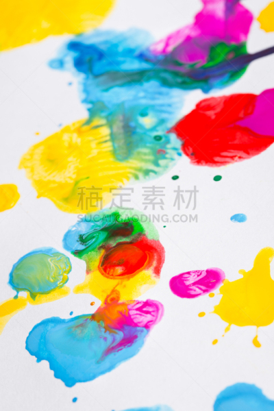 墨水,水滴,cmyk颜色 ,垂直画幅,点状,无人,蓝色,手艺,印刷机,抽象