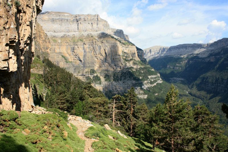 ordesa national park,悬崖,被侵蚀的,韦斯卡,谷边,阿拉贡,宝丽丝山脉,岩面,垂直画幅,水平画幅