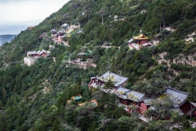 衡山,山,北,非凡的,都市风光,大同,山西省,道教,水平画幅,无人