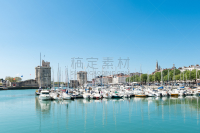 拉罗谢尔,法国,2014年,四月,水平画幅,无人,大西洋,散步道,船,海洋