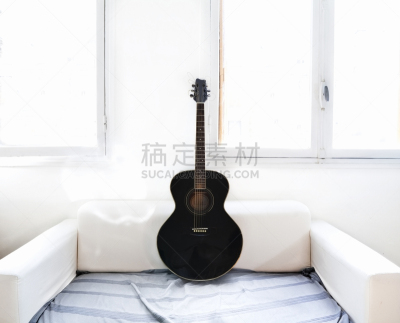 黑色,沙发,白色,声学吉他,钢棒吉他,指板,窗户,吉他,水平画幅,无人