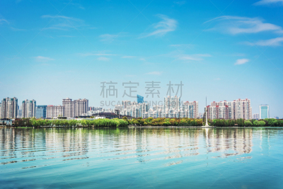 建筑外部,办公室,正面视角,水,天空,新的,芝加哥河,水平画幅,康提,无人