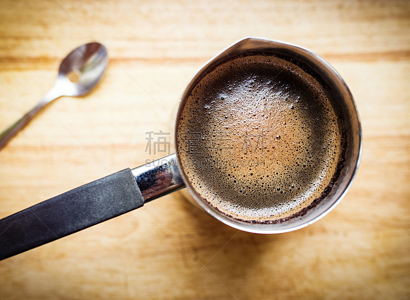 咖啡壶,木制,咖啡,早餐,桌子,水平画幅,无人,浓咖啡,乡村风格,饮料