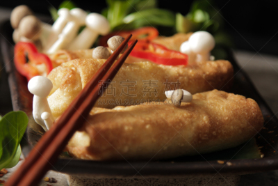 蔬菜,高雅,日本食品,春卷,餐具,褐色,胡萝卜,水平画幅,素食,开胃品