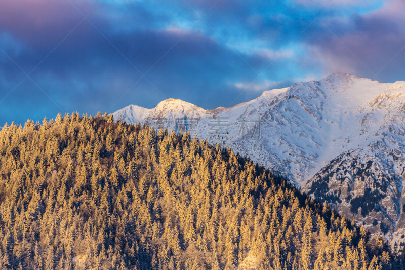 雪,月亮,冬天,山,风景,拍摄环境,天空,美,度假胜地,水平画幅