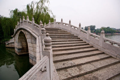 楼梯,池塘,水,台阶,古董,水平画幅,建筑,巨大的,夏天,户外