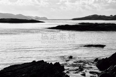 戈尔韦,科克郡,水平画幅,云,山,海港,大西洋,海岸地形,偏远的,户外