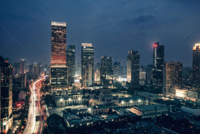 Jing An CBD nightview