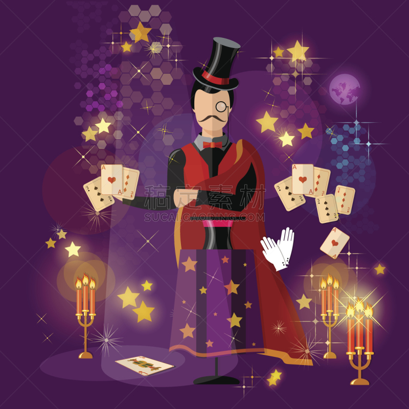 纸牌,错觉,魔术师,魔术,秘密,瑟普赖斯,仅男人,一个人,扑克,斗篷