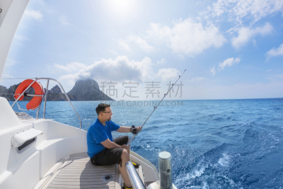 海洋,蓝色,自然美,钓大鱼,西班牙威德拉,锥子,伊比沙岛,爱奥尼亚海,钓竿,水