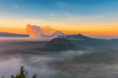 bromo-tengger-semeru national park,爪哇,火山,东,印度尼西亚,巴杜尔山,婆罗摩火山,滕格尔火山,东爪哇,天空