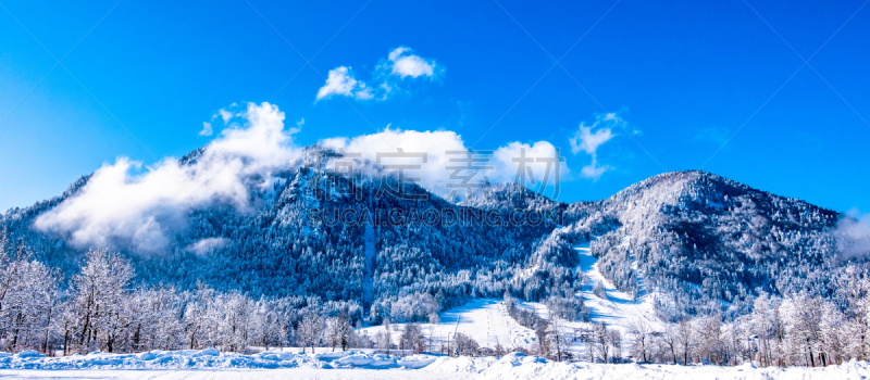 乡村,伦格里斯,巴伐利亚,贝内迪克腾万德山,顶部,雪,户外,天空,冰,山脉