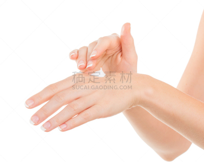 奶油,白色,手,自然美,分离着色,青年女人,四肢,纯净,spa美容,化妆用品