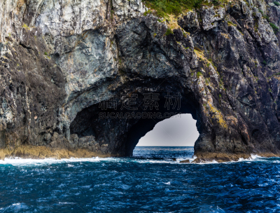 新西兰,bay of islands,远距离,石中洞,旅行者,蓝色,粗糙的,洞,旅游目的地,图像