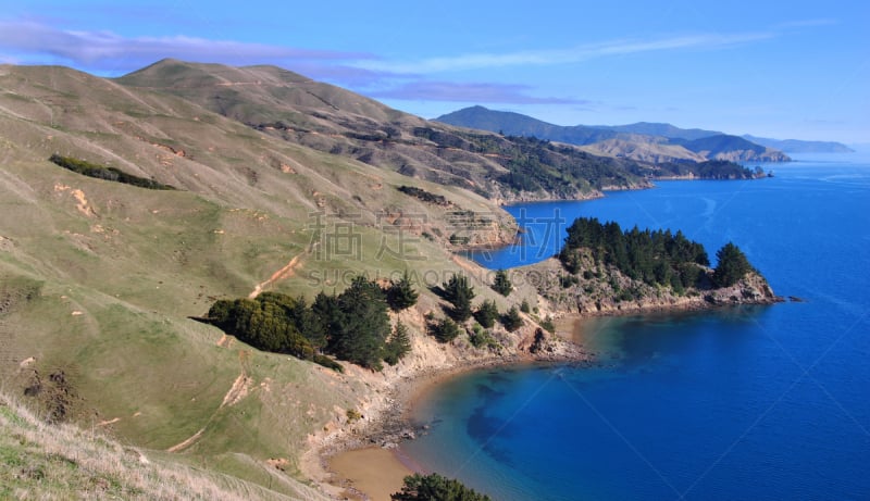 marlborough sounds,新西兰,新西兰纳尔逊城市,水湾,水,水平画幅,无人,海港,户外,岛