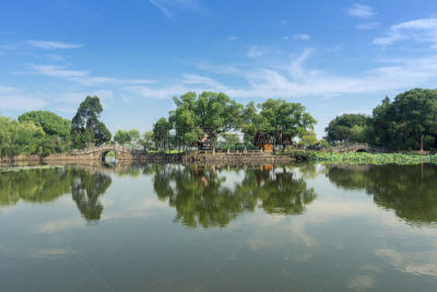 公园,水,天空,美,水平画幅,无人,传统,无锡,户外,静水