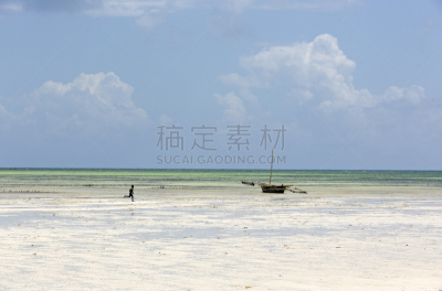 独桅帆船,岛,停泊的,浅的,木制,小的,渔业,鸡尾酒,天空,休闲活动