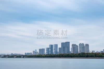 长沙,河流,都市风景,自然美,长的,云,黄昏,公园,现代,著名景点