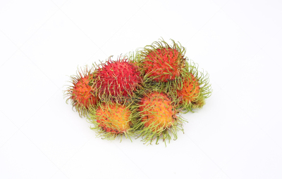 红毛丹,水果,白色背景,异国情调,营养品,甜点心,农作物,白色,热带气候
