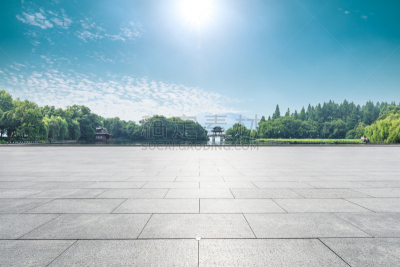 空的,西湖,杭州,自然美,风景,室内地面,砖,地板,云,现代