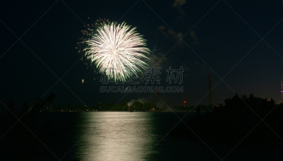 放焰火,活湃湖滩,白昼,海湾,维多利亚,水,天空,水平画幅,沙子,夜晚