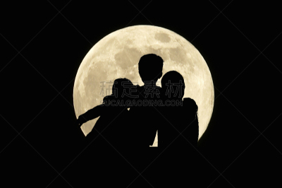 兄弟,月见,水平画幅,月亮,人,男性,儿童,三个人,仅儿童,满月