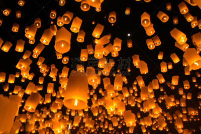 易鹏,灯笼,半空中,泰国,传统节日,焰火,中国灯笼,纸灯笼,元宵节,天空