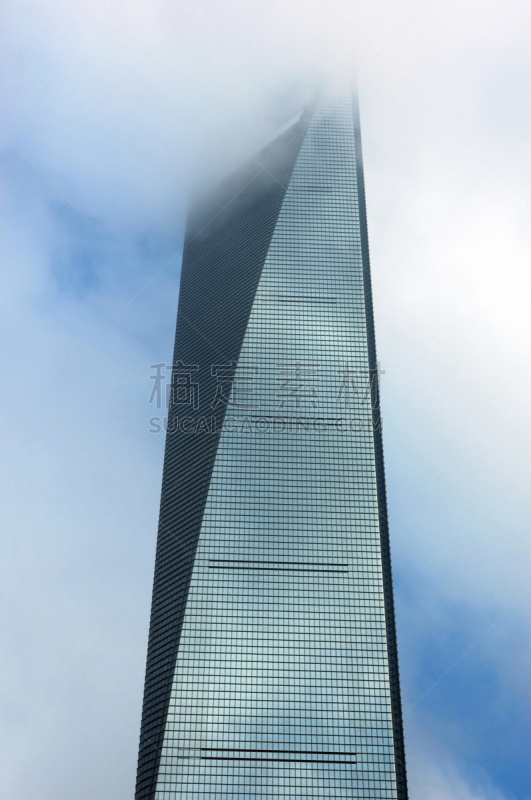 上海,世界金融中心,垂直画幅,无人,户外,城市,顶部,建筑结构,中间部分,摄影