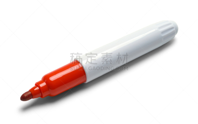 开着的,红色,距离标记,空白的,留白,办公用品,美国,水平画幅,写字器具,白色背景