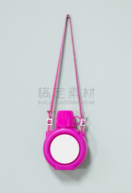 未成年学生,一个物体,儿童,粉色,空白的,午餐盒,提举,围墙,设计,包